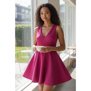 LOVERS + FRIENDS NWT Pink Sleeveless V-Neck Mi Amor Mini Dress S